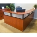 Autumn Maple L Suite Reception Desk with Transaction Counter